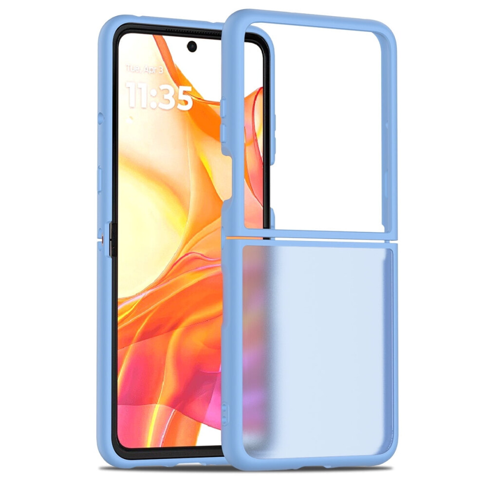 Magnetic Case For Moto Razr 2024/2025, Compatible With Magsafe Â Translucent Frosted Shockproof Drop Protection, Blue 974856480494
