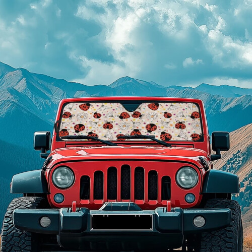 Foldable Windshield Sun Shade for Jeep Wrangler 16.14 x 2