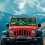 Palm Tree Print Windshield Sunshade for Jeep Wrangler 3