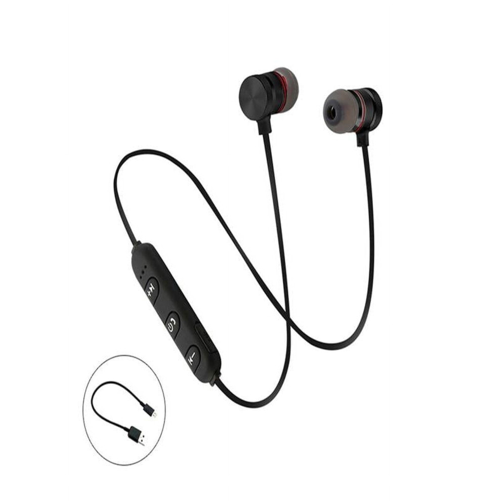 Bluetooth 5.0 Neckband Earbuds, Magnetic Sport Wireless Headphones With Mic, Noise Cancelling, Metal Design 9087558633325