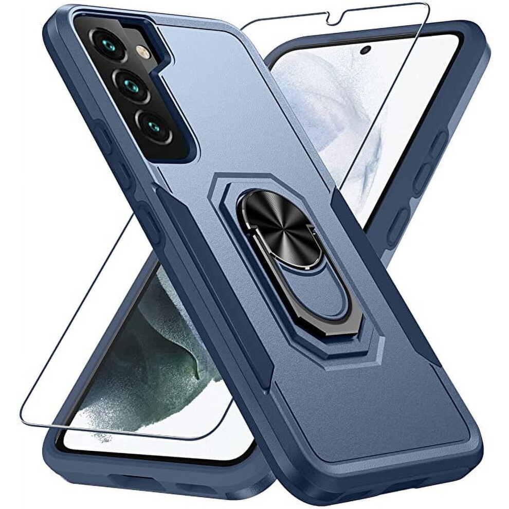 Shockproof Military Grade Cell Phone Case For Compatible With Samsung Galaxy S21, Blue 9130661146012