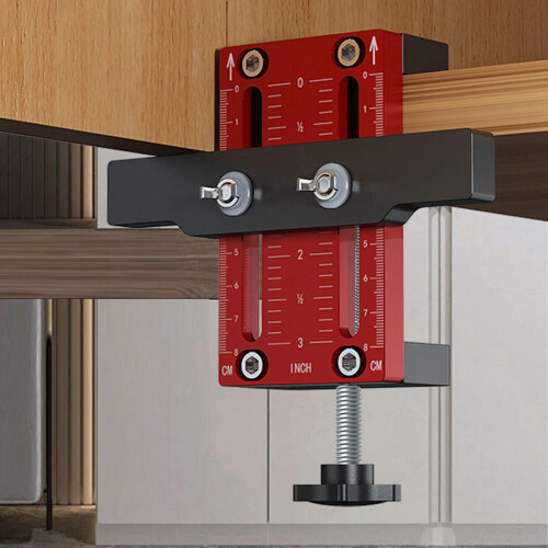 Aluminum Cabinet Door Handle Mounting Jig Red 1