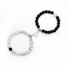 Magnetic Couple Bracelet Set – Turquoise Beaded, Long Distance & Friendship, Compatible with Graduation, Valentine's, Daily Gifts