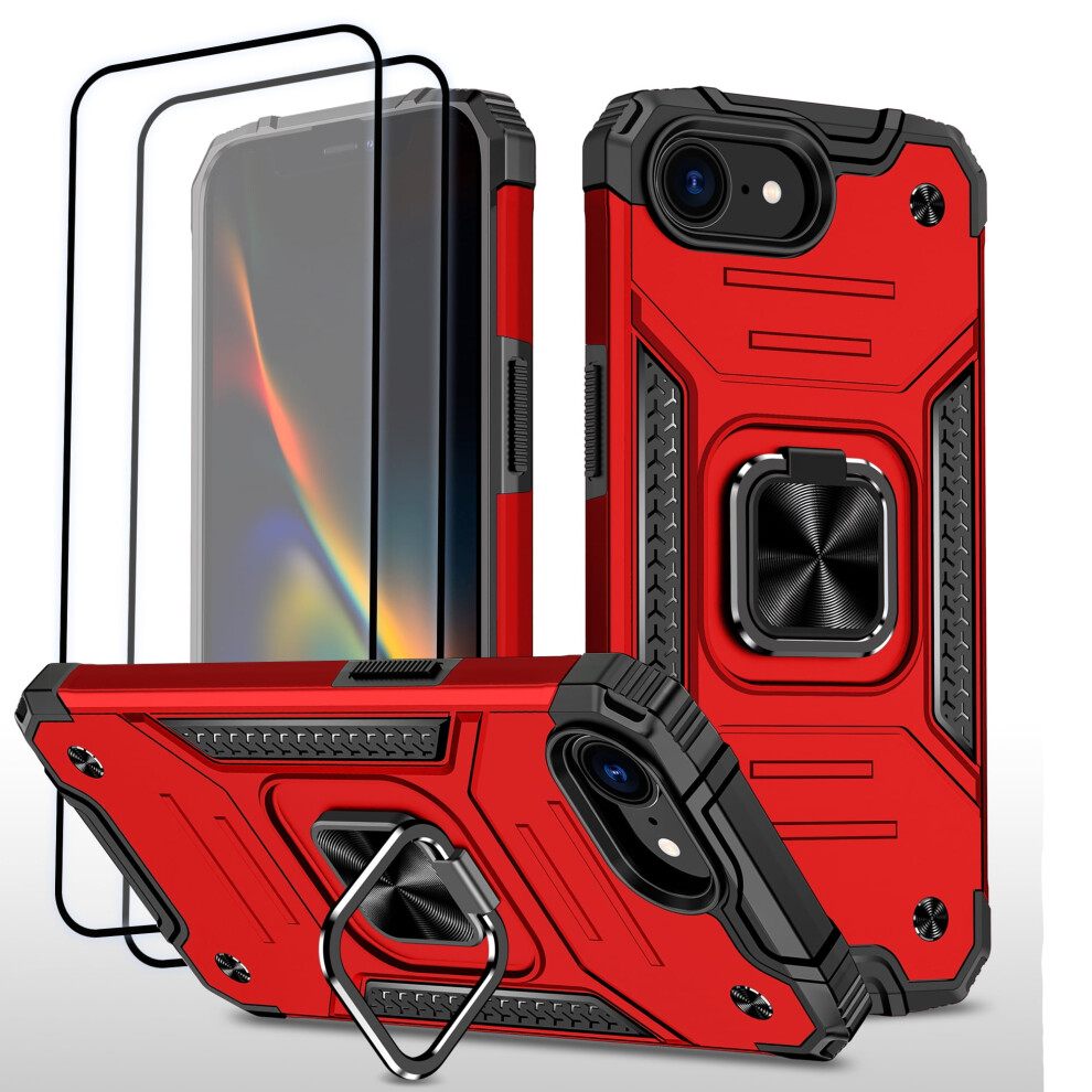 Iphone 16E And Se4 Case With 2 Screen Protectors Red 9027700680142