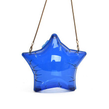 Abend-Umhängetasche in Sternform, einzigartige Abendtasche für Damen, ideal für Abschlussball, Hochzeit, Party, in Bonbonfarben, aus PVC