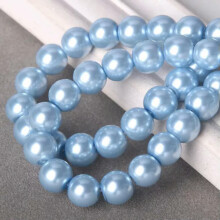 mm/6 mm/8 mm runde Glasperlen, lose DIY-Abstandshalter, Großhandelspackung – Hellblau – 4 mm