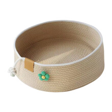Round cotton rope cat bed basket medium