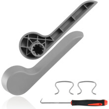 Seat Recliner Handle Levers (Left Driver & Right Passenger) with Precision Hook, Compatible with Avalanche/Silverado/Sierra #15232596 – Gray, 2PCS