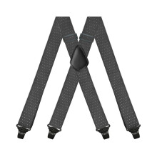 Men's Adjustable Elastic Suspenders with X-Type Clips, 3.5cm Wide Polyester Braces for Casual, Party, and Daily Wear, Solid Color Fashion Accessory