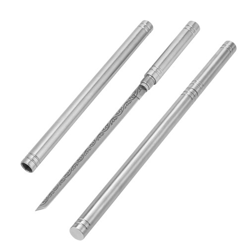 Stainless All Solid Handle For Home Use Outdoor Camping Fishing Pocket（2pc） 2