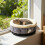 Round Pet Bed Faux Fur Orthopedic Support Small Medium Large 5
