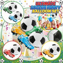 Soccer Ball and Cleat Foil Balloon Set 50 pcs