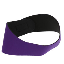 Swimming Headband, Swimming Elastic Adjustable Kids Adult Water Protector Gear Neoprene Hairband for Kayaking Paddling Shower Beach Violet 51cm