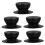 Universal Pot Lid Knobs Replacement Set of 5 Anti-Scald Handle Knobs for Cookware Decor Black PE 6