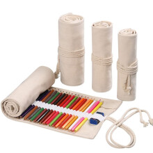 72-Slot Pencil Wrap Roll-Up Organizer for Colored Pencils, Brushes & Sketching (Black) – Compatible with Artist Supplies