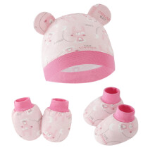 3pcs/Set Baby Hat Anti Scratch Gloves Protective Foot Cover Anti-grab Mittens Beanies Cap & Socks