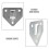 unbranded 15 Pcs Fire Extinguisher Wall Bracket Mounting Holder Door Hook Silver 8