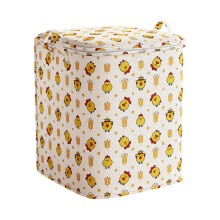 Opbergtas van non-woven materiaal, geel met kippenprint, kledingorganizer voor dekbedden en ondergoed, inpaktas voor verhuizingen en reizen,
