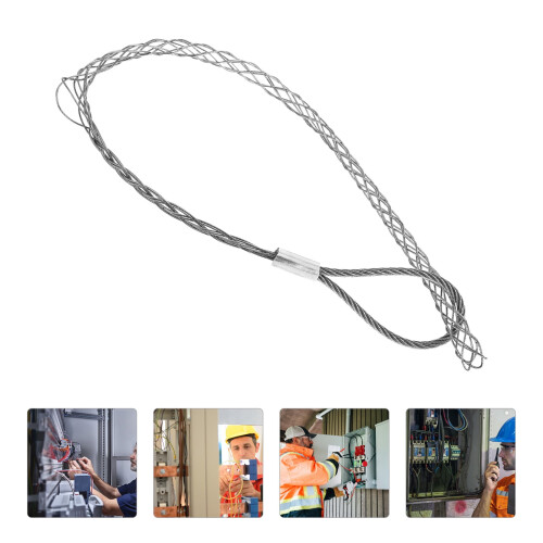Wire Pulling Rope Cable Puller Silver Steel Wire Mesh 1Pack 1