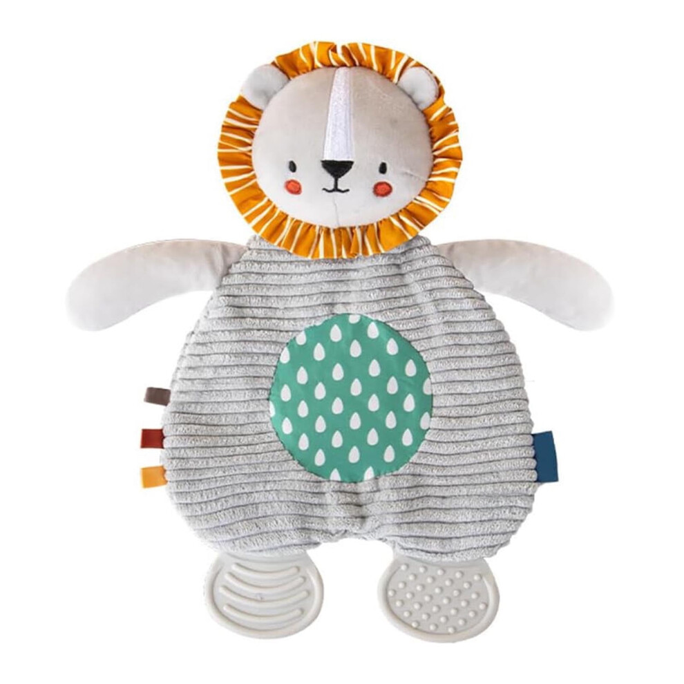 Baby Play Mat with Soothing Teether Toy and Animal Comfort Blanket Featuring Gentle Sound Paper for Sensory Development