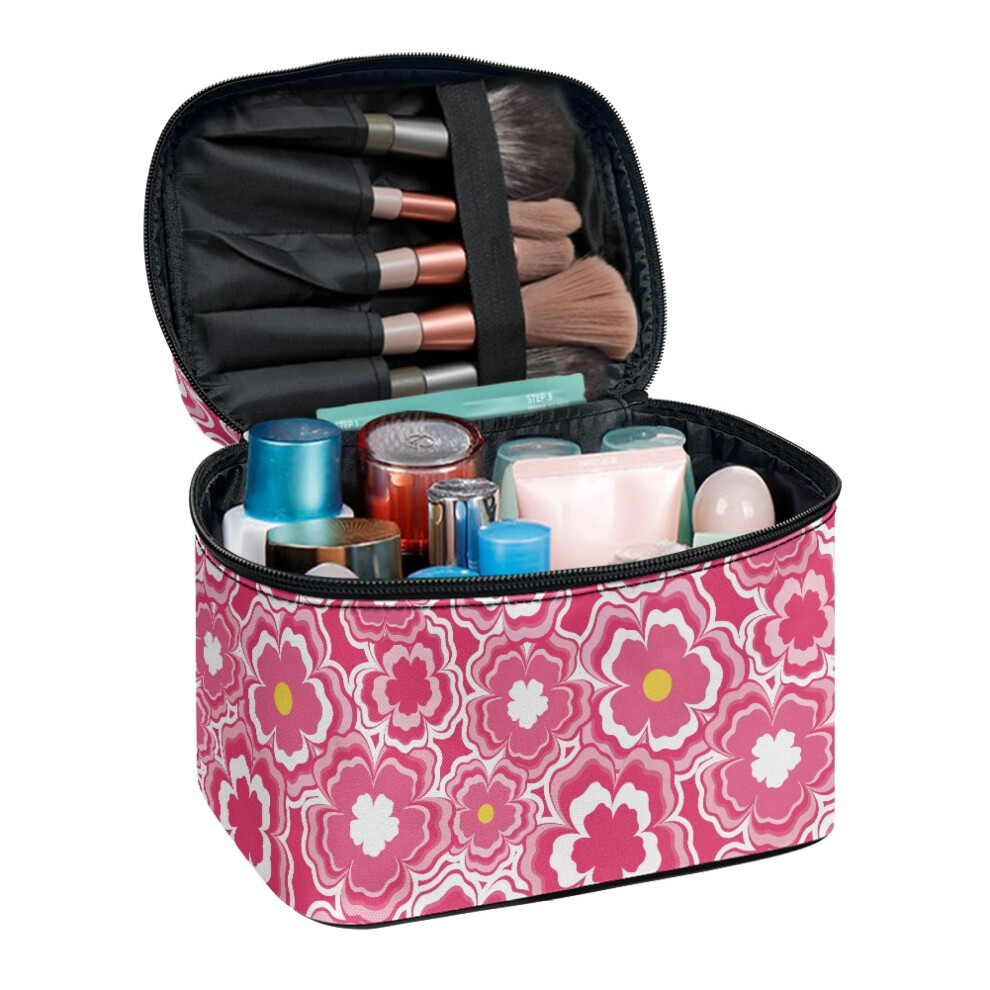 Cosmetic Organizer Bag Floral Pattern Portable Durable