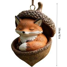 Ornement de forêt WZXPWT, décoration de Noël artisanale sur le thème de la forêt, ornée d'adorables animaux. Décoration unique pour la maison