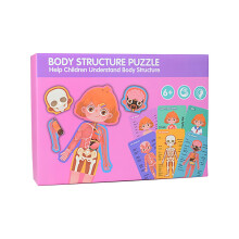 Montessori Human Anatomy Puzzle Toy for Kids 3+ – Body Parts, Muscles & Skeleton Model Educational Toy Compatible with Early Learning