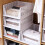 Folding Closet Organizers (4-Pack), Stackable Storage Baskets, Compatible with Wardrobe, Cupboard, Kitchen, Bathroom & Office, 4L 5