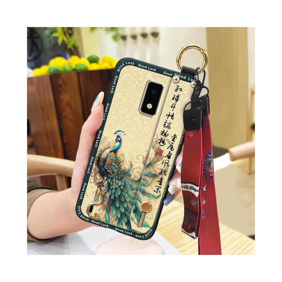 Blu View4 Phone Case Â Shockproof, Wristband Lanyard, Kickstand, Silicone Back Cover With Ring, Dirt-Resistant, Chinese Style, Soft & Durable 9170372347667