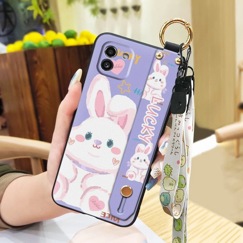 Phone Case Compatible With Samsung Galaxy A03 Global/Sm-A035f Â Silicone Wristband, Shockproof, Dirt-Resistant, Cartoon Kickstand 9170372347605