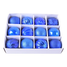 Lot de 12 boules de Noël décoratives pour sapin, petites boules pour décoration intérieure et extérieure, pour un joyeux Noël chez soi.