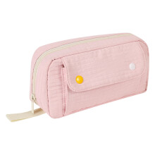 Large Capacity Zipper Pencil Case Under $5, Multi-Layer Organizer with Handle, Pink – Compatible with Office & Travel
