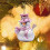 Pink and Silver Snowman Christmas Ornament 1 Pack 2