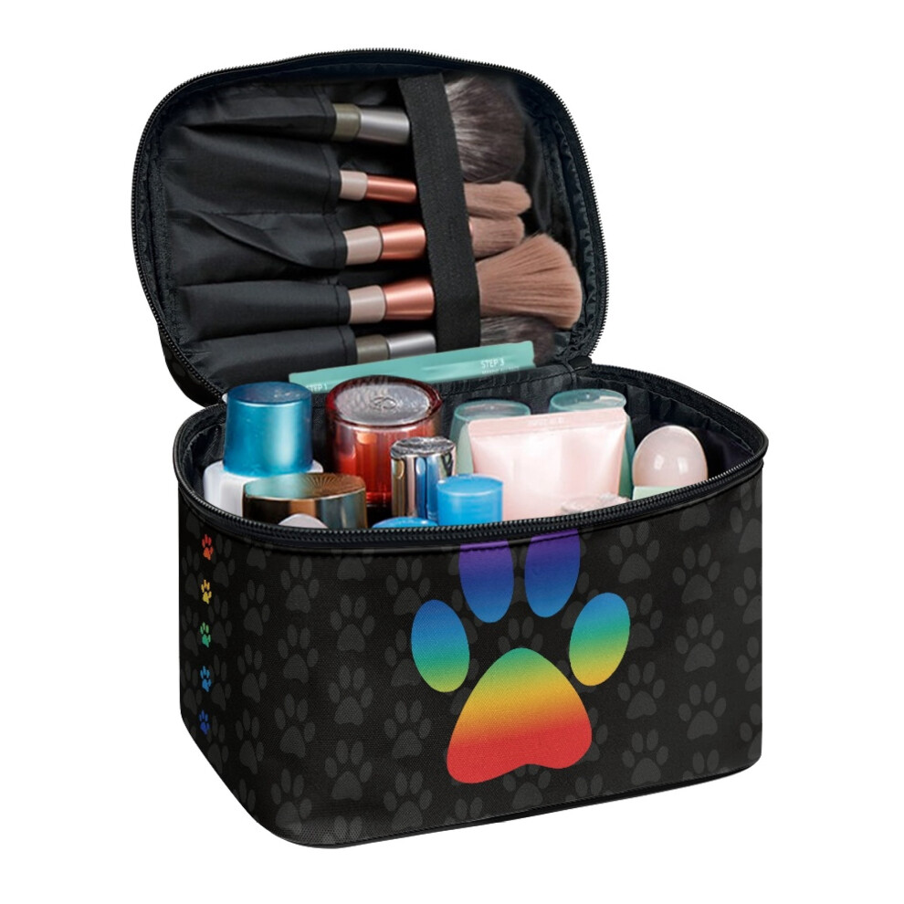 Cosmetic Organizer Multifunction Beauty Brush Holder Rainbow Paw Portable Hanging Organizer Men and Women