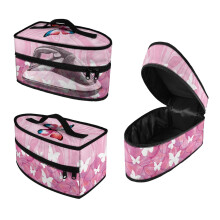 Butterfly and Fish Scale Pattern Design Protective Steam Iron Carrying Bag (11.8x6.69x5.5 In) Polyester, Bag Only