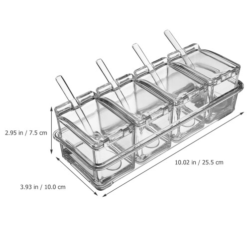 Multi Spice Container Spice Holder 1 Set 10.0X3.9X3.0In 1
