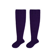Dames kniehoge compressiekousen paars, one size