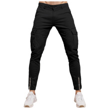 Cargo Pants for Men Men's Casual Zippered Overalls Jumpsuit Comfortable Utility Pants with