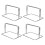 Stainless Steel Baffle Holders Simple Design 4 Pcs 5