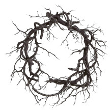 Guirlande d'Halloween en branches noires avec lumières rouges – Convient pour une utilisation intérieure et extérieure, porte d'entrée, mur,