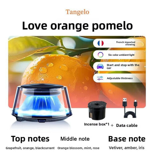 Smart Car Fragrance Diffuser Auto Freshener Cloud Mist With Exquisite Light Decorative Type-C Diffuser Rechargeable