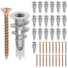 20 Sets Cavity Wall Anchors Screws Hollow Wall Anchor Hollow Door Anchors Dry Wall Anchors