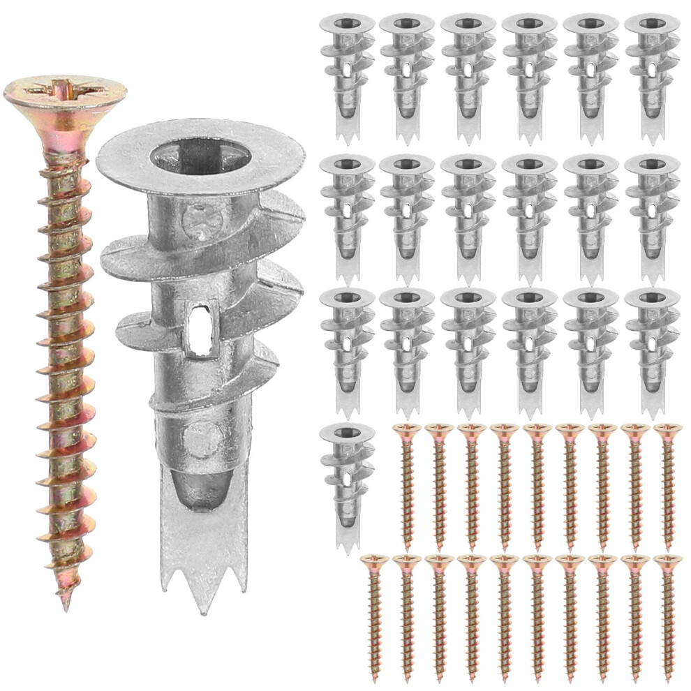 20 Sets Cavity Wall Anchors Screws Hollow Wall Anchor Hollow Door Anchors Dry Wall Anchors 9170372349821