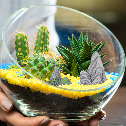 HEMOTON 8 Pcs Terrarium Decor Artificial Simulation Fake Mountain Bonsai