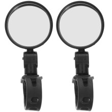 Bike Handlebar Rear View Mirrors Adjustable Mount 2pcs