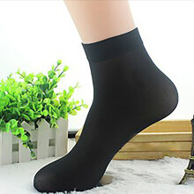 Socks - Men's Spring Summer Striped Silk Mid Tube Thin Breathable Odor Proof Silky Ice Silk Socks - Silk Socks