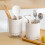 ULTNICE Spoon Storage Holder Round PP Tool for Household Kitchen 1Set 8