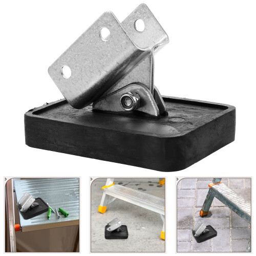 Silver Ladder Foot Mat Lightweight Rubber with Retractable Design for Easy Storage