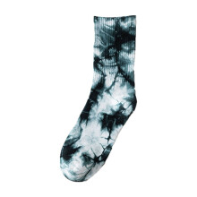 Dames sokken met ronde hals, comfortabel en ademend, tie-dye patroon, one size