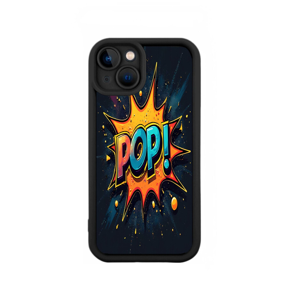 Vibrant Comic Explosion Phone Case For Compatible With Iphone 15 - Yellowing Resistant Lightweight Bold ' Pop ' Design With Dynamic Lines 9558830224222